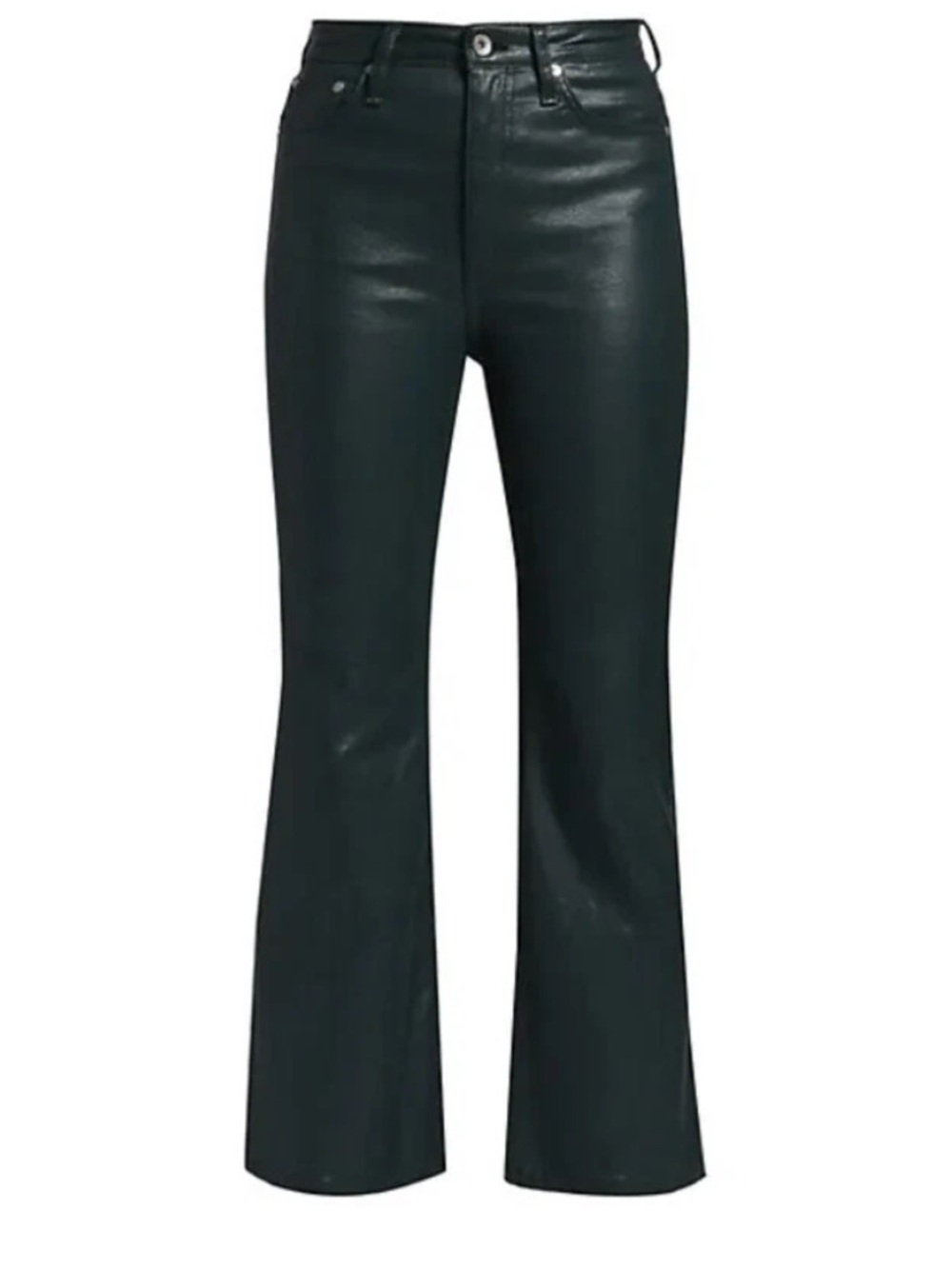 Rag and Bone Casey High-Rise Ankle Flare Jean 28 - Coated Pine Grove Dark Green